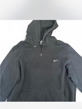 Nike Black Men's Hoodie with White Swoosh